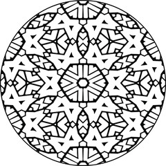 isolated geometric oriental mandala shape 