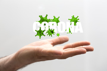 Coronavirus abstract background. Medical Genetics Bacteriological Microorganism..