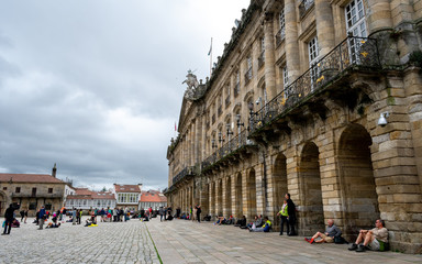 pilgrim´s square in santiago de compostela