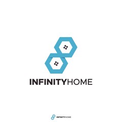 Invinity home logo design unique