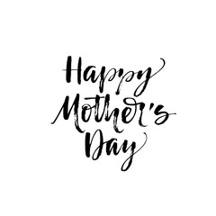 Happy Mothers day phrase. Modern vector brush calligraphy. Ink illustration with hand-drawn lettering. 