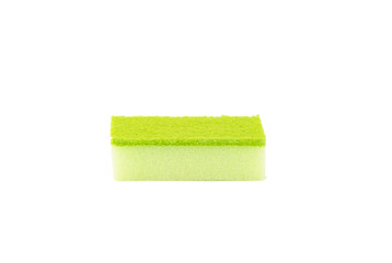 Kitchen sponge isolated on a white background.