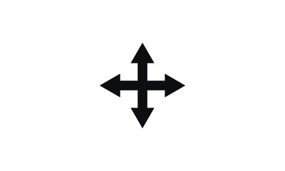 Arrow Icon Vector Design Illustration,4 way Arrows Button