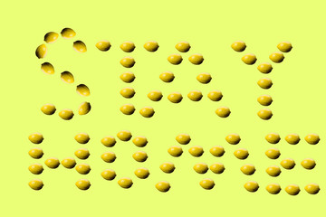 Lemon Background-Stay at Home; Covid-19 Virus Concept