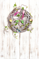 Easter wreath Vintage home decoraion