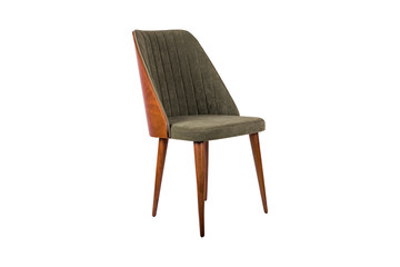 wooden chair isolated on white