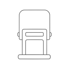 Self Inking Business Stamp Icon Vector