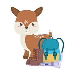 camping cute little deer backpack flashlight boots cartoon