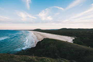 beach landscape surrounded by trees and nature on the beach and sea