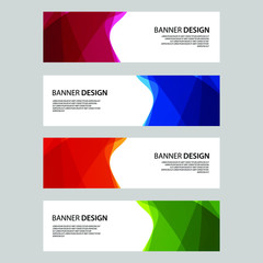 Naklejka premium Vector Abstract banner web template