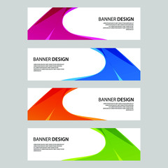 Naklejka premium Vector Abstract banner web template