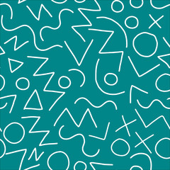 Geometric Vector pattern Memphis style
