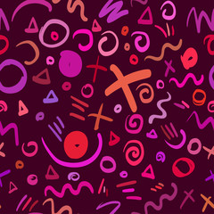 Geometric Vector pattern Memphis style