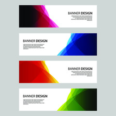Naklejka premium Vector Abstract banner web template
