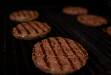 delicious fresh grilled hamburger meat