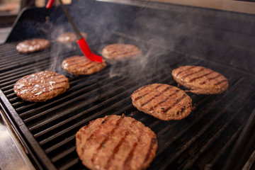 delicious fresh grilled hamburger meat