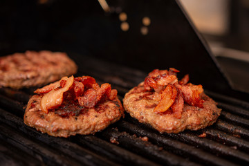 delicious fresh grilled hamburger meat