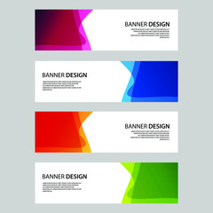 Naklejka premium Vector Abstract banner web template