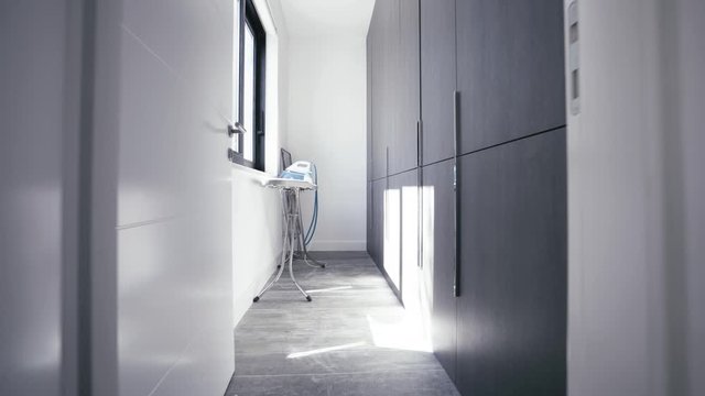 walking in closet room, empty room, ironing room, villa interior