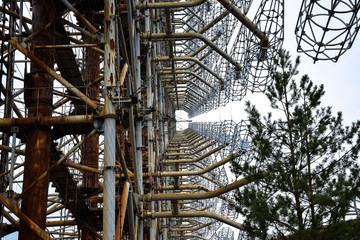 woodpecker tchernobyl radiofrequency transmitter reveiver in the nature secret agency radar high...