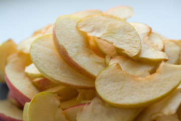 Raw slices apples
