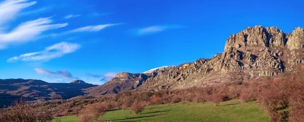 Demerdzhi Mountains, panorama of the valley of ghosts near Demerji.