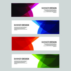 Naklejka premium Vector Abstract banner web template