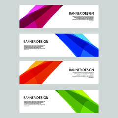 Naklejka premium Vector Abstract banner web template