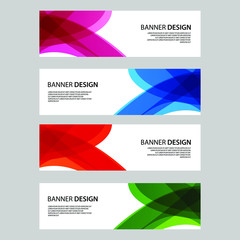 Naklejka premium Vector Abstract banner web template