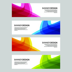 Naklejka premium Vector Abstract banner web template