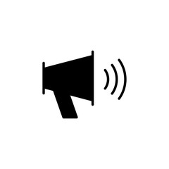 Megaphone icon. Megaphone Single Icon Graphic Design. Loudspeaker sign flat design style. Promotion Related symbol Isolated on White Background  - Vector illustration. 