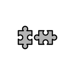 Puzzle pieces. Puzzle game piece icon vector. Trendy flat puzzle game piece icon from business collection isolated on white background.