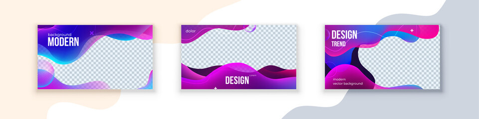 Liquid abstract banner design. Fluid Vector shaped background. Modern Graphic Template Banner pattern for social media header and post image