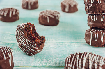 Brazilian home made honey cookie chocolate covered - Pão de Mel