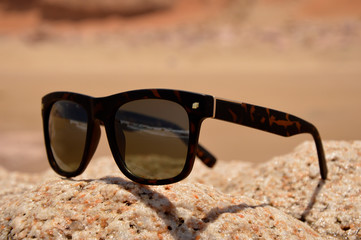 sunglasses on the beach