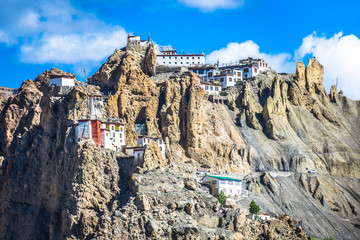 ibetan Buddhist monastery Dhankar Gompa located at the Spiti Valley, Himachal Pradesh, India.  © chrispiason