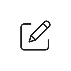 Edit Icon. Pencil icon. Document edit line icon for mobile concept and web design. Trendy Flat style for graphic design, UI. EPS10. Vector illustration