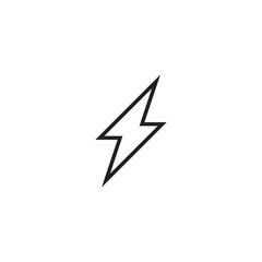 Lightning, electric power icon. Energy and thunder electricity symbol. Flash charging vector icon for power. Glyph energy icon. Power fast speed