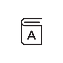 Book icon vector illustration on white background. Educational book icon. Vector illustration