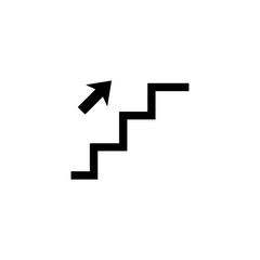 Stair up icon. Business growth vector icon. Up the stairs public signature icon vector eps 10