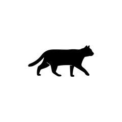 Cat icon. Black cat silhouette. Cat shape icon Vector illustration Animal vector illustration isolated on white. 