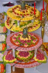 Food on table for celebrities