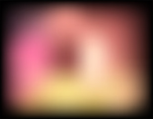 Multicolored mesh gradient on black background. Vector illustration