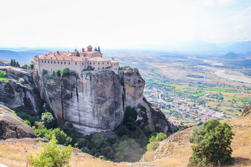 Fototapeta na wymiar Meteora monastery, Thessaly beautiful mountains, views, landscapes, scenery, Greece