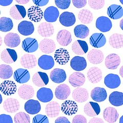 seamless pattern with blue circles 