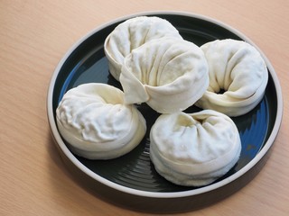 아시아 음식 냉동 만두
