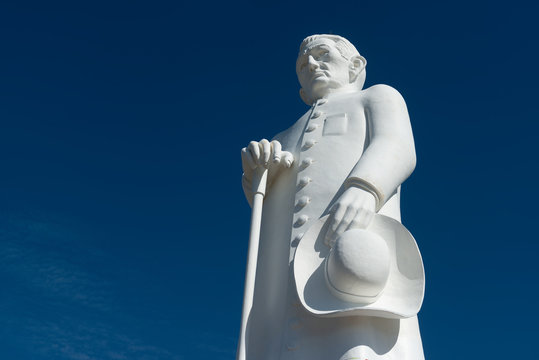 Statue of Padre Cicero, Juazeiro do Norte, Ceara, Brazil on May 3, 2016. He was a Brazilian Catholic priest, very popular and beloved among the people of northeastern Brazil