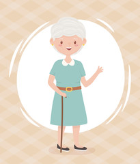 old people, elderly woman grandmother, mature person cartoon character