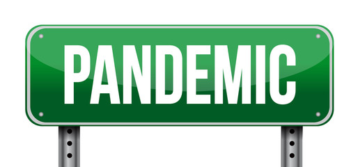 Pandemic sign illustration