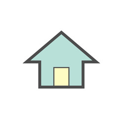 Home vector icon design on white background.